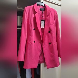 BCBG Maxazria FUSCHIA Button Up Blazer Size L || NEW WITH TAGS
